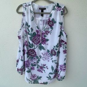 Sleeveless floral blouse